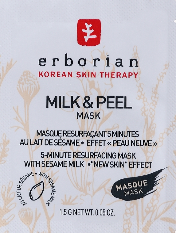 GIFT! Smoothing Face Peeling Mask - Erborian Milk & Peel Mask (sample) — photo N1