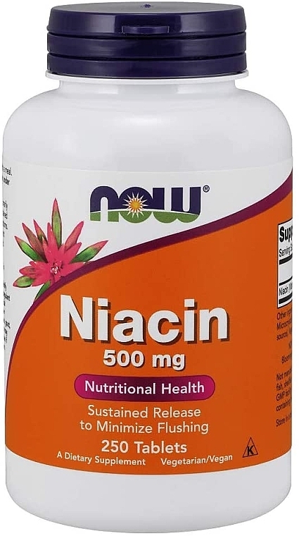 Vitamin B3 "Niacin" 500mg - Now Foods Niacin — photo N4