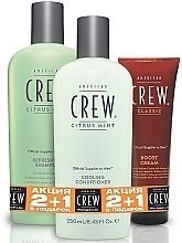 Fragrances, Perfumes, Cosmetics Set - American Crew Citrus Mint (shmp/250ml + hair/cr/125ml + cond/250ml)