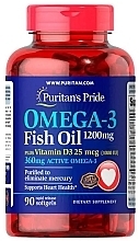 Fragrances, Perfumes, Cosmetics Supplement 'Omega-3 with Vitamin D3' - Puritan's Pride Omega-3 Fish Oil 1200 mg plus Vitamin D3 1000IU