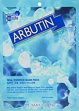 Fragrances, Perfumes, Cosmetics Arbutin Facial Sheet Mask - May Island Real Essence Arbutin Mask Pack