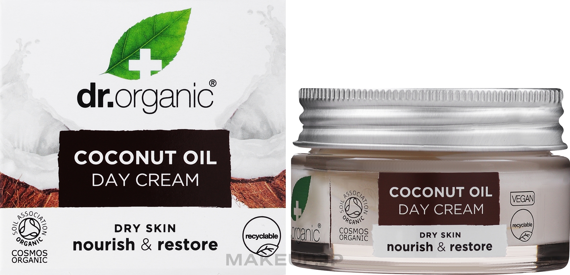 Facial Day Cream "Coconut Oil" - Dr. Organic Bioactive Skincare Virgin Coconut Oil Day Cream — photo 50 ml