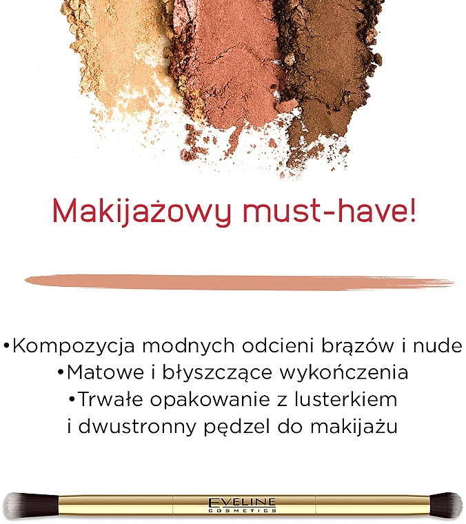 Eyeshadow Palette - Eveline Cosmetics Charming Mocha Eyeshadow — photo N3