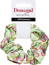 Fragrances, Perfumes, Cosmetics Hair Tie, FA-5608, light green with butterflies - Donegal