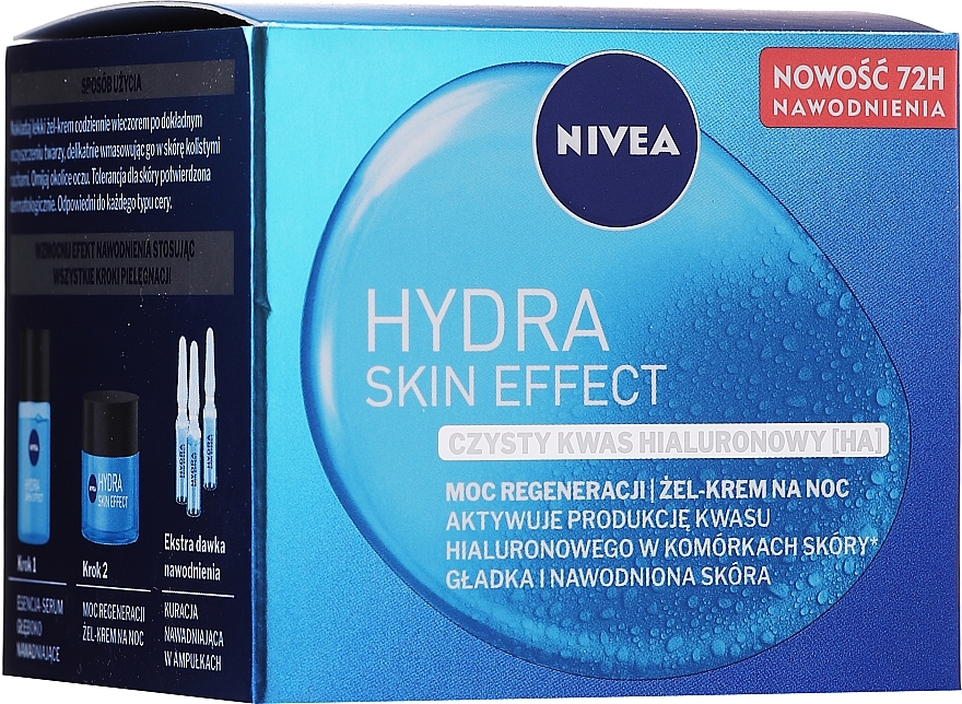 Night Cream - NIVEA Hydra Skin Effect Regeneration Gel-Cream (Night) — photo N2