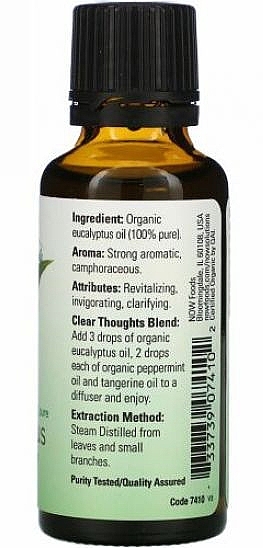 Organic Eucalyptus Essential Oil - Now Foods Organic Essential Oils Eucalyptus — photo N4