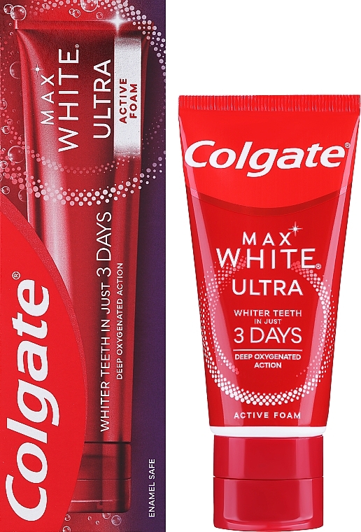 Toothpaste - Colgate Max White Ultra Active Foam — photo N2