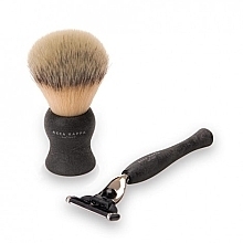 Shaving Set - Acca Kappa Natural Style Set Nero (razor/1pc + brush/1pc) — photo N1