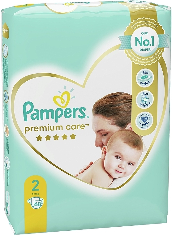 Pampers Premium Care Newborn Diapers (4-8 kg), 68 pcs - Pampers — photo N4