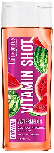 Shower Gel with Watermelon Oil - Lirene Vitamin Shot Shower Gel Sweet Watermelon Oil — photo N1