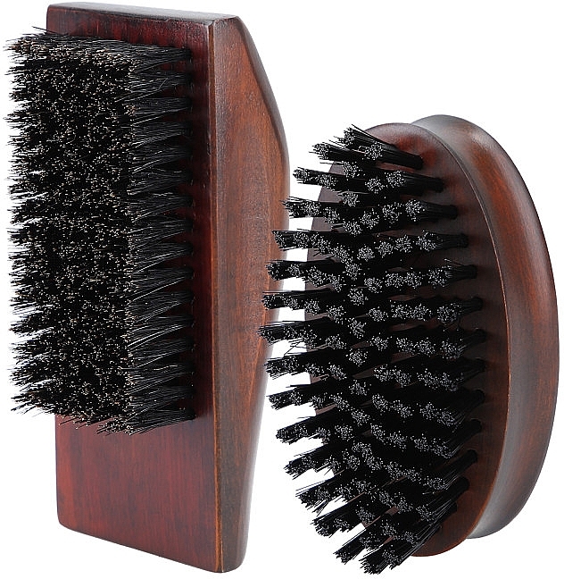 Beard Brush Set, 2 pcs - Lussoni Men Baerd Brush Set — photo N2