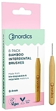 Fragrances, Perfumes, Cosmetics Bamboo Interdental Brushes, 0.40 mm, 8 pieces - Nordics Bamboo Interdental Brushes