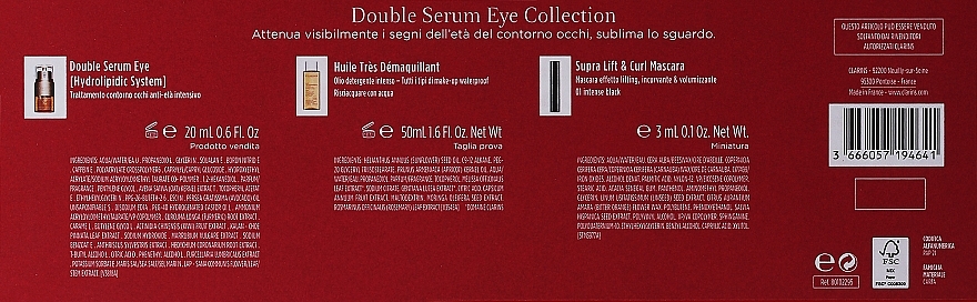 Set - Clarins VP DS Eye World HLY 2022 (mascara/mini/3ml + eye/ser/20ml + oil/50ml + bag/1pc) — photo N4