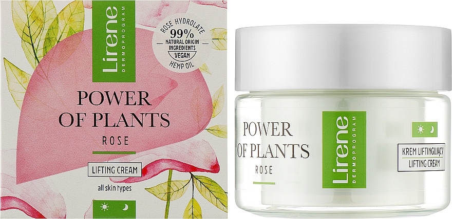 Firming Face Cream - Lirene Power Of Plants Rose Lifting Cream — photo N2