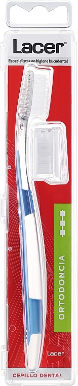 Orthodontic Toothbrush, blue - Lacer Tandenborstel — photo N1