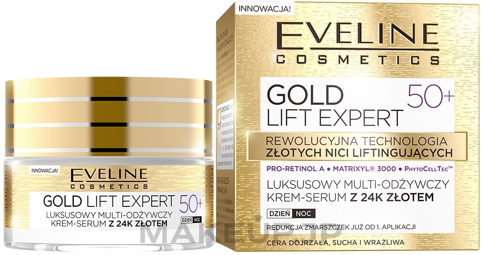 Multi-Nourishing Cream 50+ - Eveline Cosmetics Gold Lift Expert — photo 50 ml