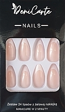 Fragrances, Perfumes, Cosmetics Almond Nail Tips, 24 pcs. - Deni Carte Nails 7127