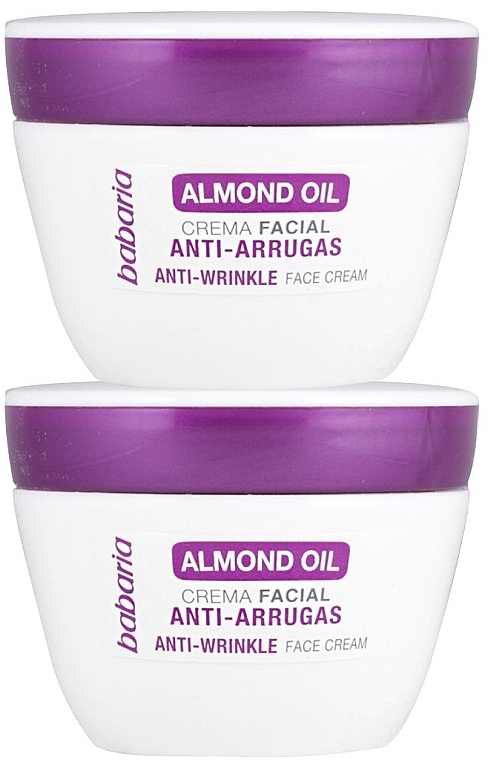 Set - Babaria Almond Oil Anti-Wrinkle Cream (cr/2x50ml) — photo N3