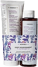 Fragrances, Perfumes, Cosmetics Set - Korres Deep Nourishment Almond & Linseed Kit (shmp/250ml + cond/200ml)