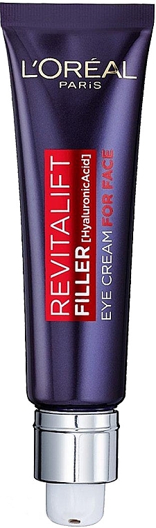 Anti-Aging Hyaluronic Acid Face Cream - L'Oreal Paris Revitalift Filler [+Hyaluronic Acid] Eye Cream For Face — photo N2