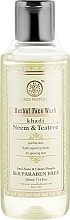 Fragrances, Perfumes, Cosmetics Anti-Acne Face Cleansing Gel "Neem & Tea Tree", SLS and paraben free - Khadi Natural Neem & Teatree Face Wash