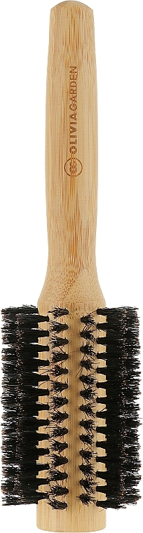 Bamboo Brush with Natural Bristles, 30mm - Olivia Garden Bamboo Touch Boar — photo N1