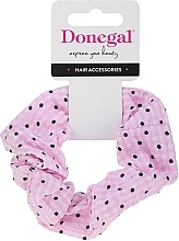 Fragrances, Perfumes, Cosmetics Hair Tie, FA-5647, pink with polka dots - Donegal