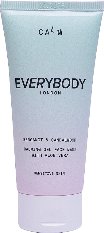 Bergamot & Sandal Soothing Face Mask - EveryBody Calm Calming Gel Face Mask Bergamot & Sandalwood — photo N1