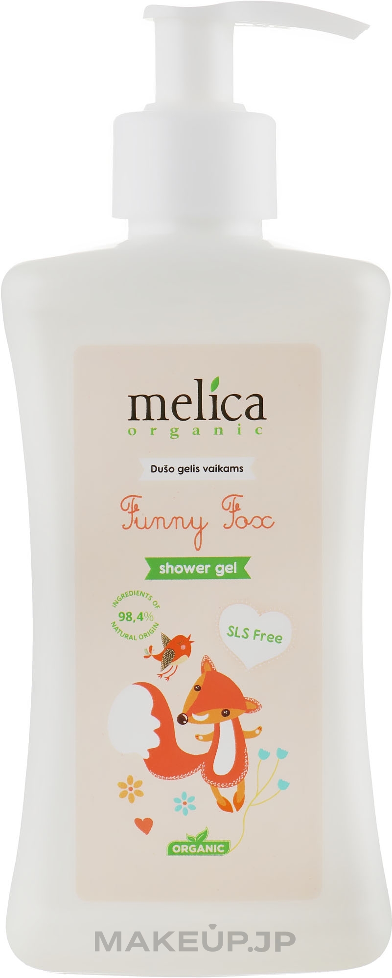 Kids Shower Gel "Little Fox" - Melica Organic Funny Fox Shower Gel — photo 300 ml