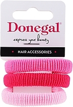 Fragrances, Perfumes, Cosmetics Hair Ties, 3 pcs, FA-5680, pink, red - Donegal