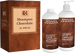 Fragrances, Perfumes, Cosmetics Set - Brazil Keratin Intensive Repair Chocolate Shampoo Set (h/shampoo/550mlx2)