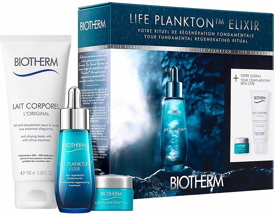 Set - BiothermLife Plankton Elixir Set (elixir/30ml + eye/cr/5ml + b/lot/100ml) — photo N1