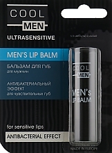Fragrances, Perfumes, Cosmetics Men Lip Balm "Antibacterial Effect" - Cool Men Ultrasensitive Mens Lip Balm