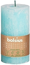 Fragrances, Perfumes, Cosmetics Cylindrical Candle, light blue, 130x68 mm - Bolsius