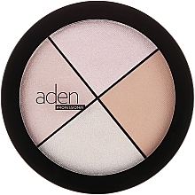 Face Highlighter - Aden Cosmetics Highlighter Palette — photo N1