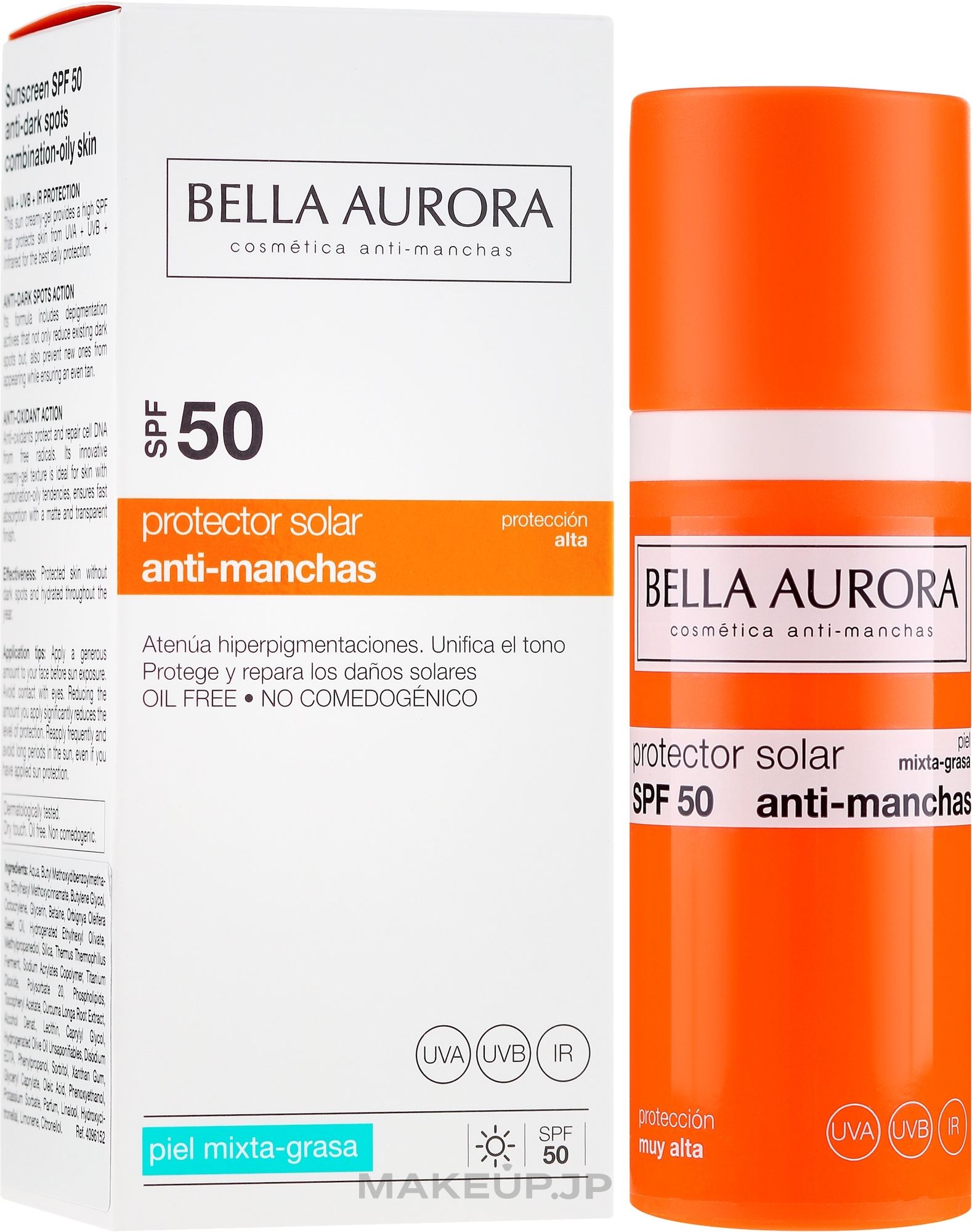 Sunscreen Fluid for Oily Skin - Bella Aurora Sunscreen Gel Oily Skin SPF50+ — photo 50 ml