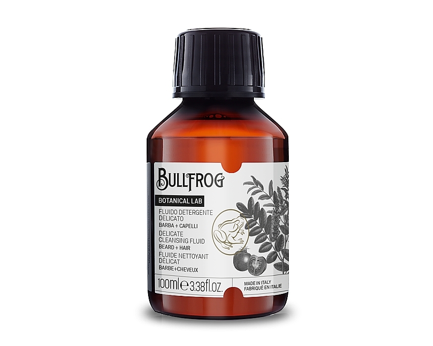 GIFT! Hair & Beard Cleansing Fluid - Bullfrog Beard And Hair Delicate Cleansing Fluid — photo N1