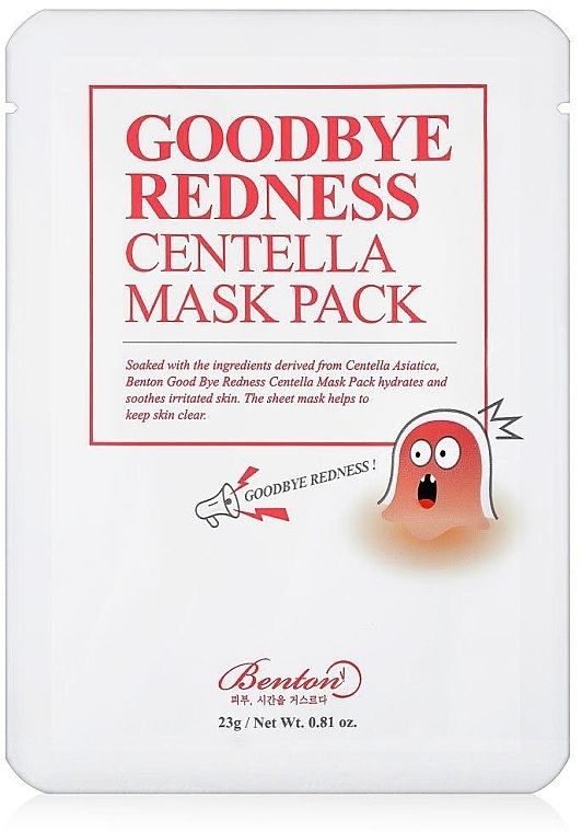 Centella Asiatica Sheet Mask - Benton Goodbye Redness Centella Mask Pack — photo N1