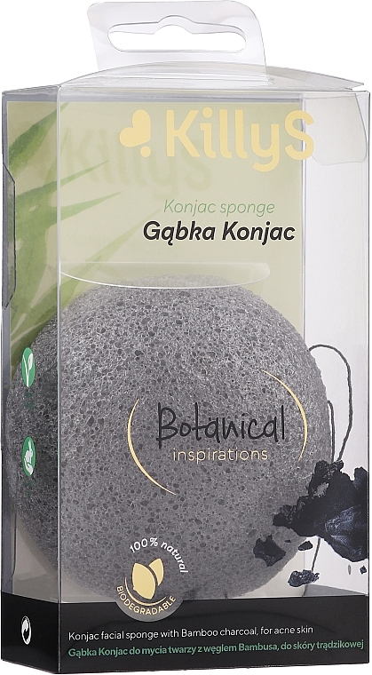 Cleansing Bamboo Charcoal Sponge - KillyS — photo N3