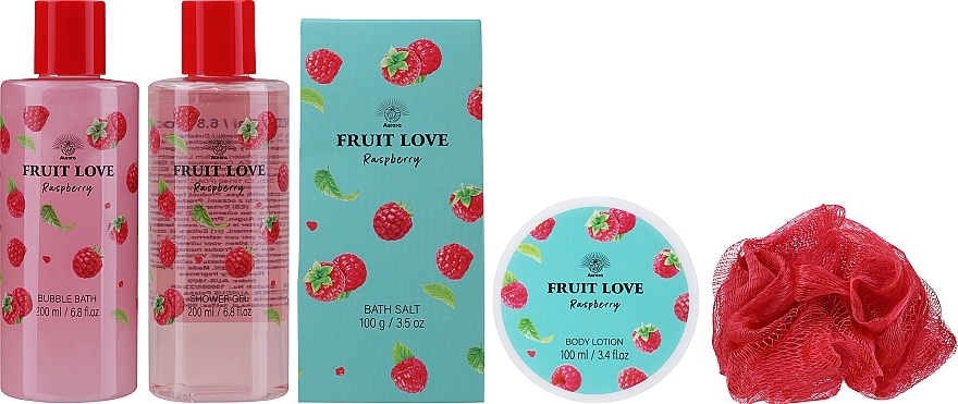 Aurora Fruit Love Raspberry - Set in Basket 'Raspberry', 5 products — photo N2