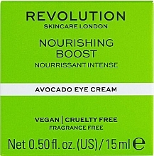 Eye Cream with Avocado - Revolution Skincare Nourishing Boost Avocado Eye Cream — photo N3