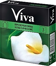 Fragrances, Perfumes, Cosmetics Classic Latex Condoms, 3 pcs - Viva