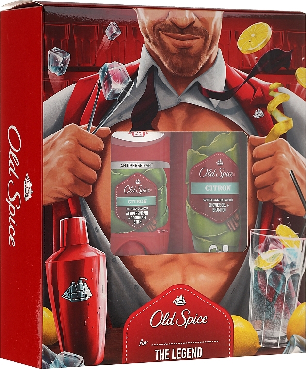 Set - Old Spice Citron (deo/stick/50ml + sh/gel/+shm 2in1/250ml) — photo N1