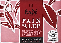 Fragrances, Perfumes, Cosmetics Aleppo Soap with 20% Laurel Oil - Tade Pain d'Alep Olive & Laurier 20% Soap
