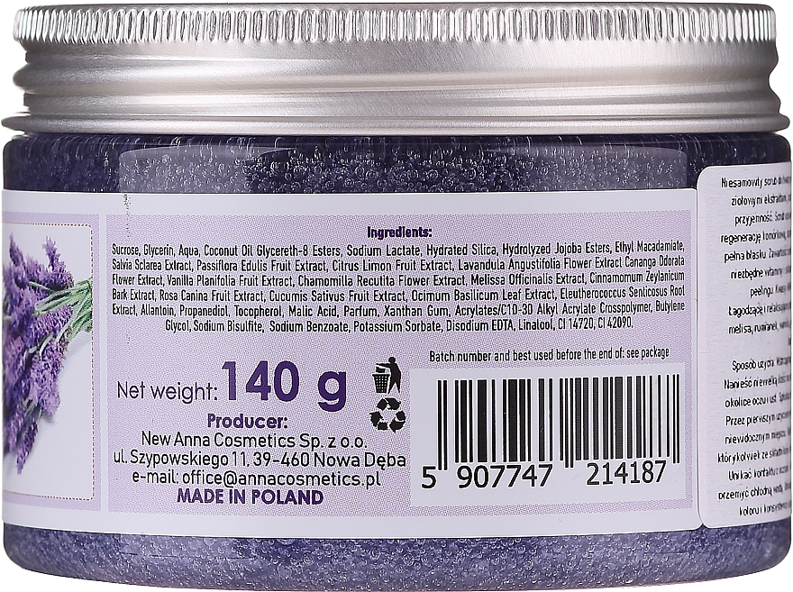Soothing Face Scrub with Sugar Jelly and Lavender - Eco U Soothing Lavender Sugar Jelly Face Scrub — photo N3