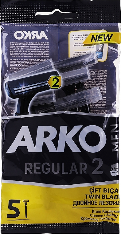 T2 Double Razor, 5 pcs - Arko Men — photo N1