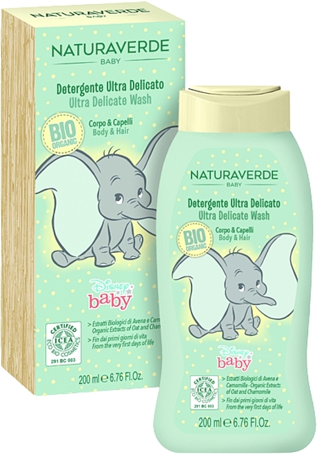 Shower Gel & Shampoo - Naturaverde Bio Disney Baby Ultra Delicate Wash — photo N1