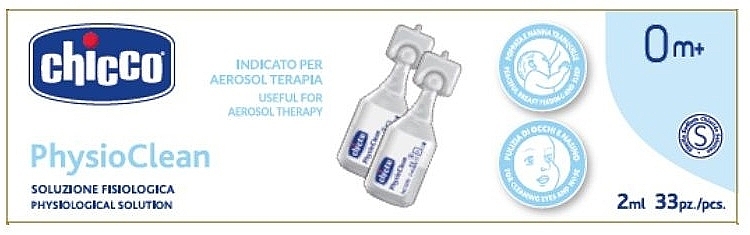 Nasal Saline Solution 2 ml ampoules - Chicco Physio Clean — photo N3