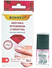 Vitamin Nail Polish with Keratin - Kosmed Colagen Nail Protection 10in1 — photo N2