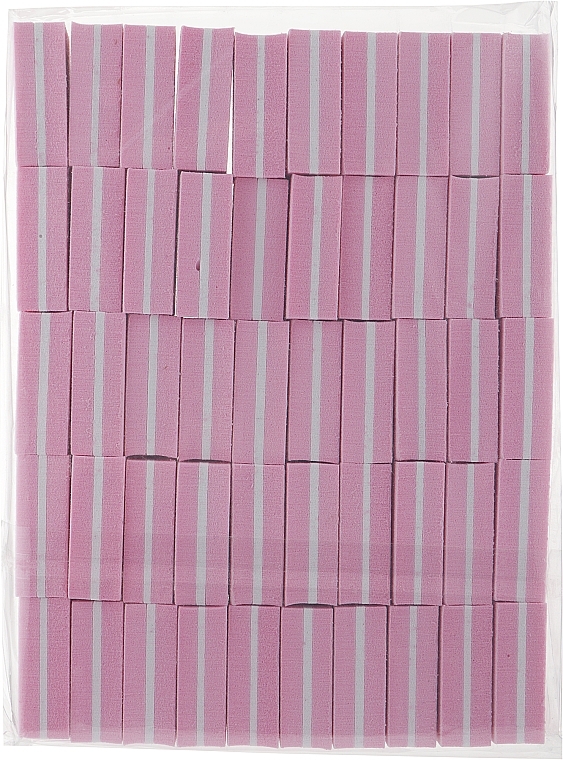 Buffer 100/180 grit, 50 pcs, pink - Tufi Profi — photo N1
